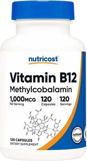 Nutricost Vitamin B12 Vitamin for Nervous System Health 1000mcg 120 caps