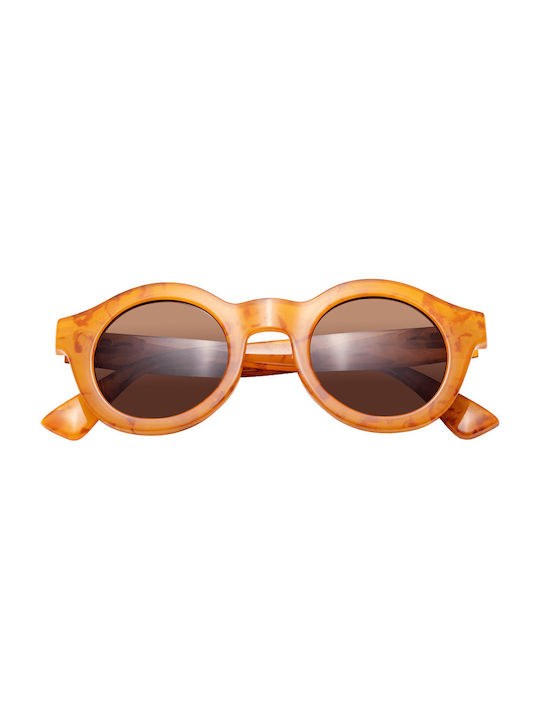 Handmade Sunglasses with Orange Plastic Frame a...