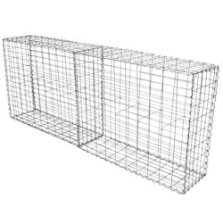 Gabin-Box für Gartenzaun aus Stahl 100x80x30cm 2Stück Silver