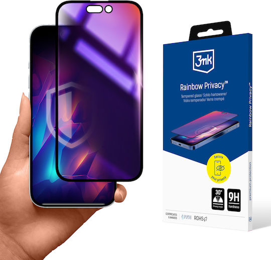 3MK Confidențialitate Tempered Glass (iPhone 16)