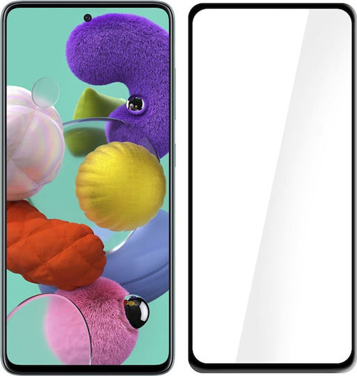 Techwave 5D 0.3мм Пълно лепило Закалено стъкло за цялото лице Черен (Galaxy A51)