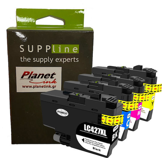 Planetink Kompatibles Tintenstrahldrucker-Tintenpatronen-Paket Bruder LC427XL Multipack 263ml Multi (Farbe) / Schwarz 4Stück