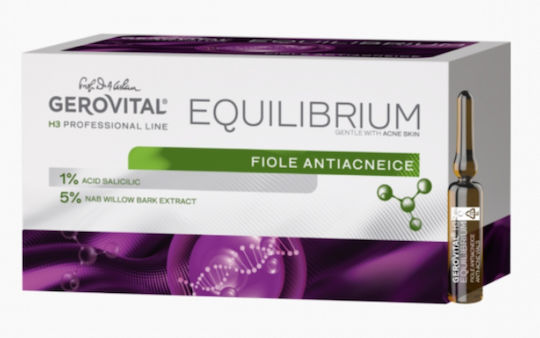 Gerovital Serum Anti-Acnee pentru Față cu Acid Salicilic pentru Acnee 20x2ml