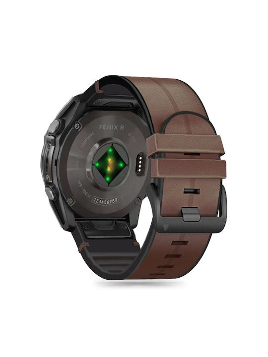 Tech-Protect Hp32 Λουράκι Σιλικόνης Καφέ (Garmin Fenix 5, 6, 6 Pro, 7, 8 (47 mm))