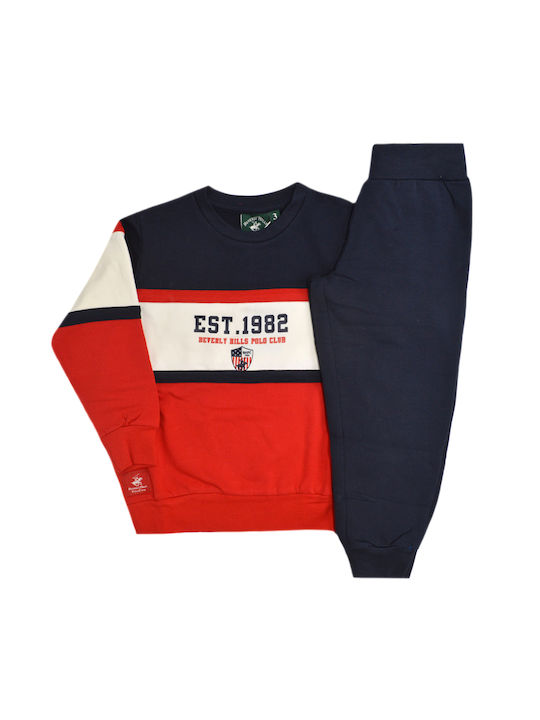 Beverly Hills Polo Club Kids Sweatpants Set Blue/Red