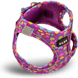 Glee Σαμαράκι Σκύλου Hearts Τύπου Saddle Xlarge A:42-54cm B:54-60cm Μωβ