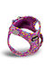 Glee Dog Harness Hearts Saddle Type Large A:42-54cm B:48-54cm Purple