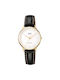 Women's Watch with Black Leather Strap