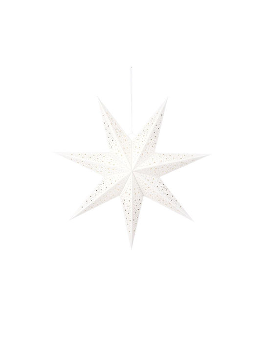 White Hanging Star D60xH18cm