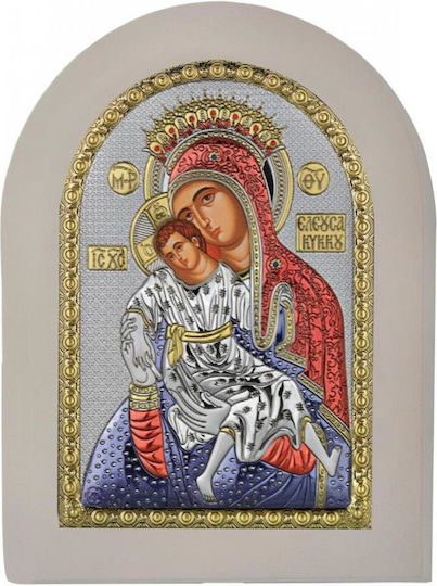 Prince Silvero Icoană Maica Domnului Eleusa Din Lemn 4x6 cm