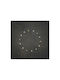 Schwarzer Kranz mit 15 LED-Lichtern Warmweiß/Batterie Ø35cm