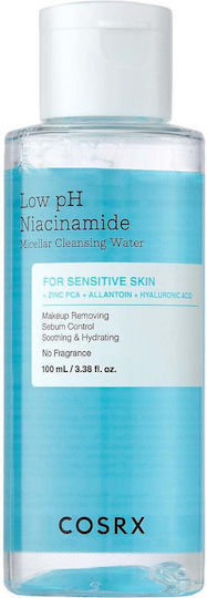 Cosrx Low-pH Niacinamide Micellar Wasser Make-up-Entferner für das Gesicht mit feuchtigkeitsspendender und öligkeitsregulierender Wirkung Reisegröße 100 ml
