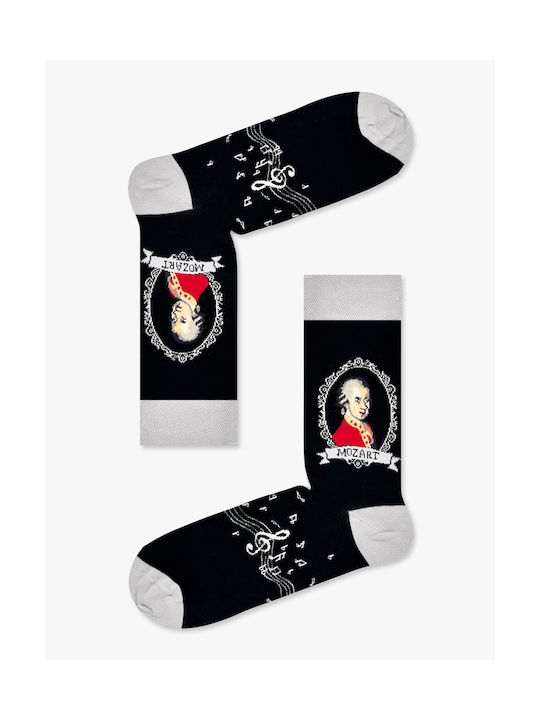 Nodo Cotton Sock Designs Mozart Black