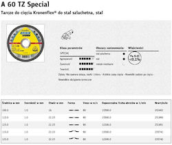 Cutting Disc St.kw 60tzspec.125*1.0*22 Pl Cs.1 45464a