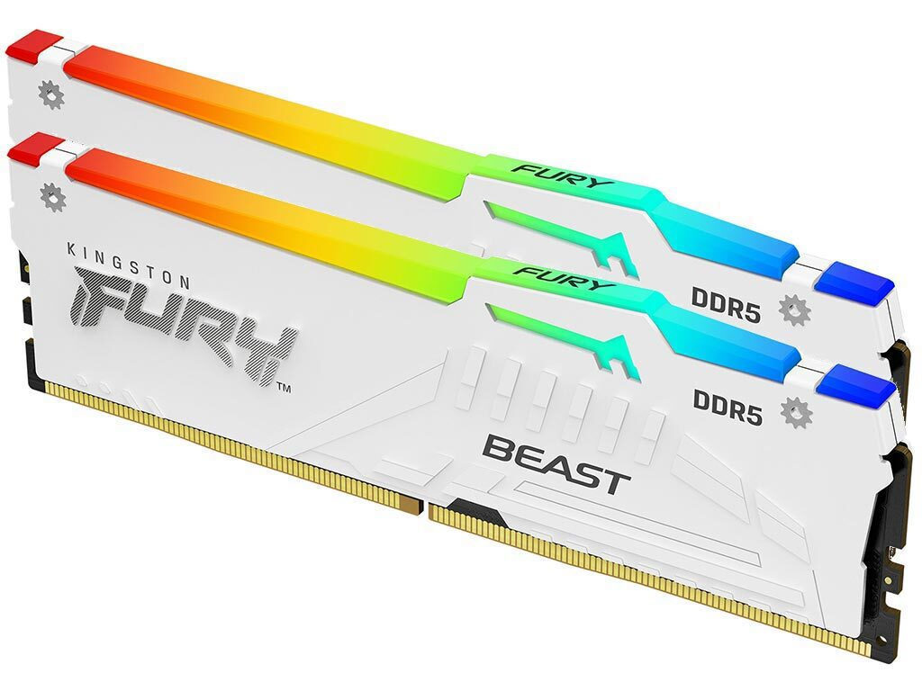 Kingston Fury Beast RGB 32GB DDR5 RAM με 2 Modules (2x16GB) και Ταχύτητα 6000 για Desktop