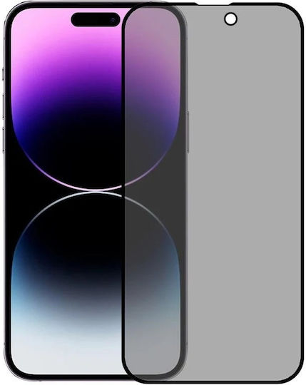 Full Glue Privacy Full Face Tempered Glass Μαύρο (iPhone 16)