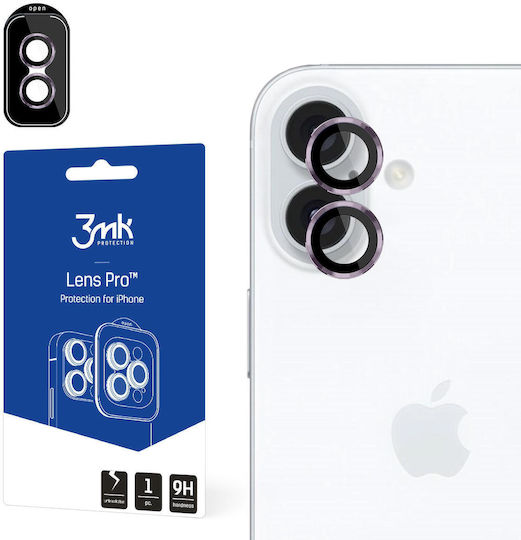 3MK Iphone Προστασία Κάμερας Tempered Glass Ροζ για το Apple iPhone 16, iPhone 16 Plus