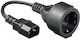 Power Cable Cord 0.15m External 3 Pin To Suko Black Ups Adapter Power Cable Black Cablexpert P N Pc Sfc14m-01