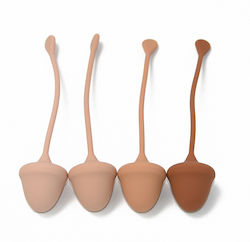 Σετ Κολπικές Μπάλες Σιλικόνης Sexopolis Wellness Kegel Exerciser Cherry Premium Silicone Kegel Balls Set Καφέ