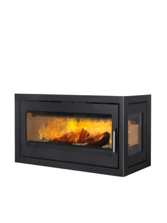 Meteor Svendsen Jupiter 550 - 850 Fixed Glass 1 Side Șemineu cu inserție Caseta Lemn 6kW Colțul din dreapta cu o ușă care se deschide Meteor Svendsen Jupiter 550 - 850 Fixed Glass 1 Side Șemineu cu inserție Caseta Lemn 6kW Colțul din dreapta cu o ușă care se deschide
