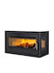 Meteor Svendsen Jupiter 550 - 850 Fixed Glass 1 Side Ενεργειακό Τζάκι Κασέτα Ξύλου Δεξιά Γωνία με Ανοιγόμενη Πόρτα