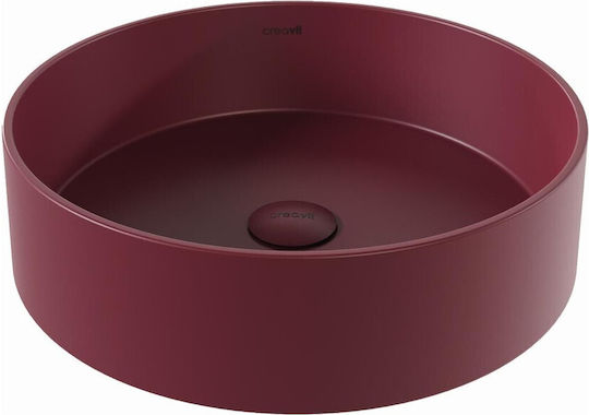 Tema Lp145 Επικαθήμενος Νιπτήρας Πορσελάνης cmcm Berry
