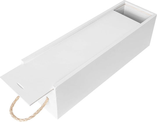 Creative Deco White Wine Box 1 Bottle 36 X 11 X 9.8 Cm Lid Lock Perfect Wine Storage As A Gift Decoration Decoupage Personalization