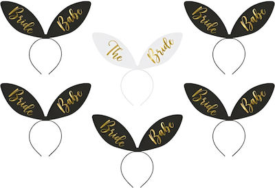 Bride Headbands Black Ears 6 Pcs