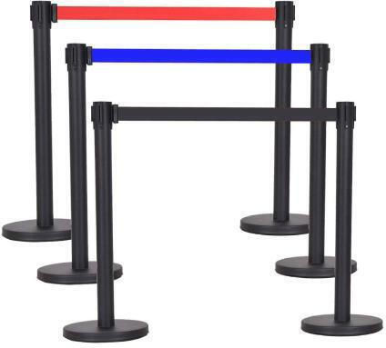 Set de stâlpi negri Next Systems cu bandă albastră de 2m, 2 până la 10 piese Bb-200-eco 6