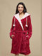 Ustyle Winter Damen Robe Burgundisch