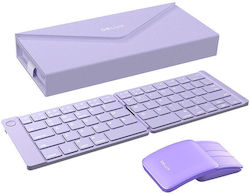 Delux Wireless Keyboard & Mouse Set International English Purple