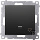 Kontakt-simon Simon 54 Button Doorbell Led Backlight Module 10ax 250v Quick Release Black Matte Dd1l.01/49
