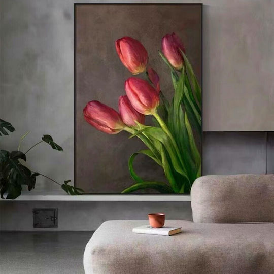 Oil Painting Tulips Canvas Size 80x50cm