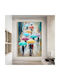 Sensual Painting "Colorful Umbrellas" Canvas Size 50x70cm