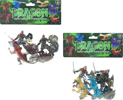 Set Knights Dragons Figurines