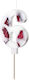 PartyDeco Birthday Candle Number "6" in White C...