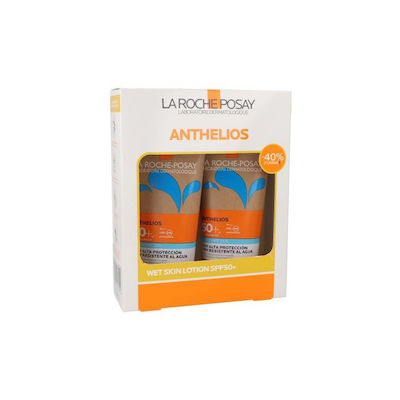 La Roche Posay Anthelios Wet Skin Rezistentă la apă Crema protectie solara Loțiune pentru Corp SPF50+ 2x0ml