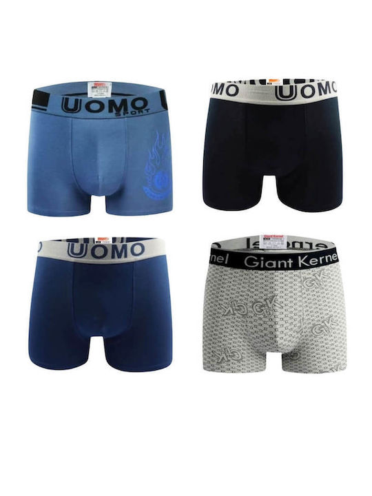 Uomo Herren Boxershorts Colorful 4Packung