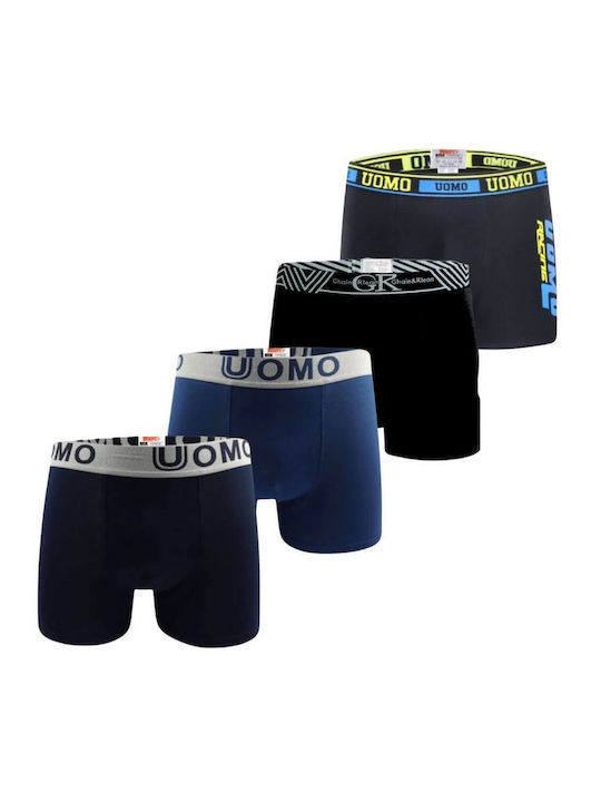 Uomo Herren Boxershorts Colorful 4Packung