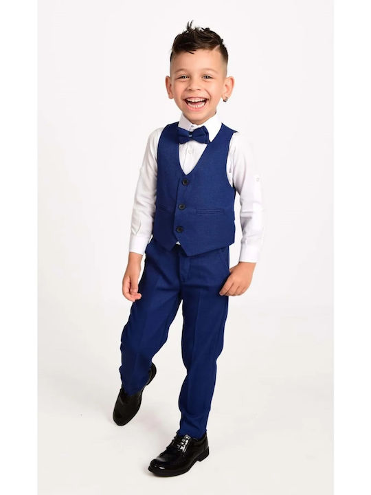 Trendy Shop Kids Suit Winter 4pcs Blue