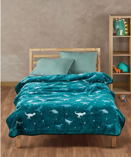 Kentia Blanket Velvet Loft Balur Petrol 160x220cm