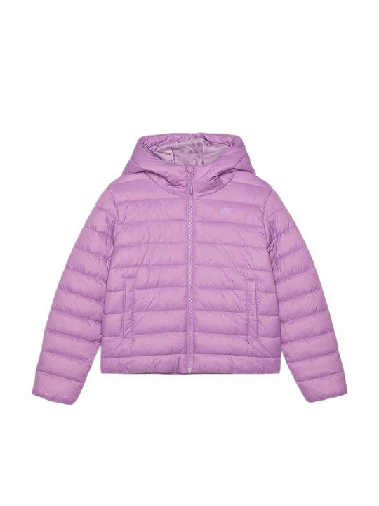 4F Kinder Steppjacke mit Kapuze Rosa