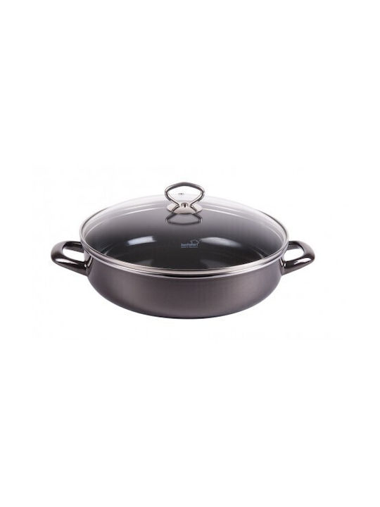Kochstar Lava Primus Sautieren aus Aluminium mit Deckel mit Emaille Innenbeschichtung 28cm