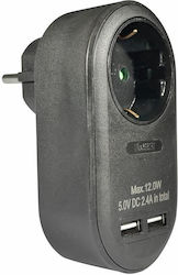 Elvhx Un singur soclu cu 2 USB-A