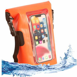 Swissten Waterproof Smartphone Bag 2l Shoulder Strap Touch Window Orange