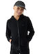 Athletic Kids Sweatshirt Cardigan Cotton with Hood Black