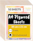 Creative Deco 10 X A4 Plywood 5mm 300 X 210 X 5...