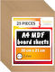 Creative Deco 50 X A4 Placă MDF 300 X 210 X 3 M...