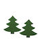 Nef-Nef Homeware Set Weihnachtliche Besteckhalter Stoff Grün L20xB20xD4cm. 4Stück