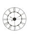 Wall Clock Black Round Latin Numerals Diameter 68x3.5cm 2/box